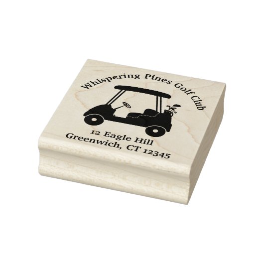 Golfkar Logo clubnaam Rubberstempel (Stempel)