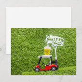 Golfkar met Happy Jubileum naar golfer Notitiekaartje (Voorkant / Achterkant)