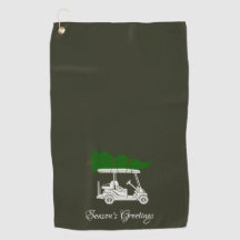 Golfkar met kerstboom | Donkerdennengroen