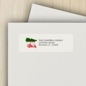 Golfkar met Kerstboom Retouradres Etiket