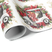 Golfkar met Kerstkrans voor golfer Cadeaupapier (Rol Hoek)