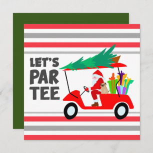 Golfkar met kerstman Let Par T-shirt Golfer
