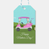 Golfkar met Mimosas Moederdag Brunch Cadeaulabel (Voorkant)