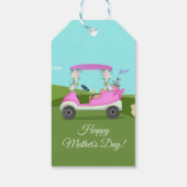 Golfkar met Mimosas Moederdag Brunch Cadeaulabel (Achterkant)