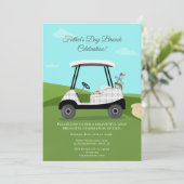 Golfkar met pannenkoeken Vaderdag brunch Kaart (Staand voorkant)