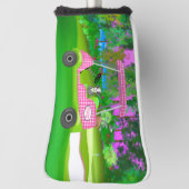 Golfkar met schattige Schnauzer en initialen Golfheadcover (Draai 90)