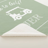 Golfkar Monogram Beginletters Sport Groen Sherpa Deken (3/4)