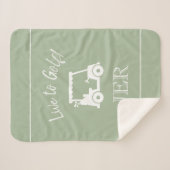 Golfkar Monogram Beginletters Sport Groen Sherpa Deken (Voorkant (horizontaal))