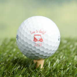 Golfkar Monogram Eerste Letters Live to Golf Koraa Golfballen