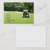Golfkar op een fairway visitekaartje (Voorkant / Achterkant)