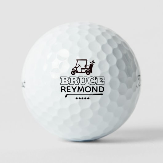 Golfkar - Op maat gemaakte golfer naam markering Golfballen (Voorkant)