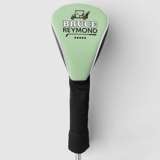 Golfkar - Op maat gemaakte naam van golfer Golfheadcover (Voorkant)