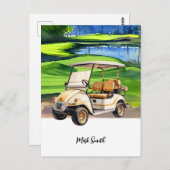 Golfkar op Par Personalisatie: Golfkar Briefkaart (Voorkant / Achterkant)