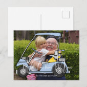 Golfkar Opa Kleinzoon Foto Briefkaart (Voorkant / Achterkant)