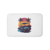 Golfkar Palmbomen Sunset Set Badmat (Voorkant)