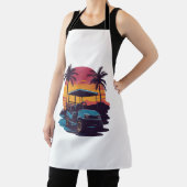 Golfkar Palmbomen Sunset  Set Schort (Insitu)