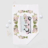 Golfkar Pink Bloemendekoratie  Golfhanddoek (Insitu)