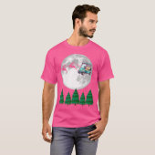 Golfkar Santa Kerstslee Grappige golfkar X T-shirt (Voorkant volledig)
