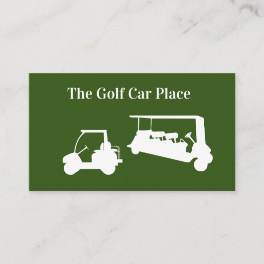 Golfkar Services En Verkoop Visitekaartje (Voorkant)