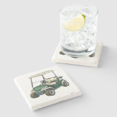 Golfkar Stone Onderzetter (Zijkant)