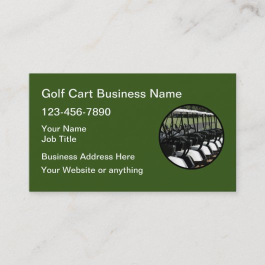 Golfkar Thema Visitekaartjes (Voorkant)