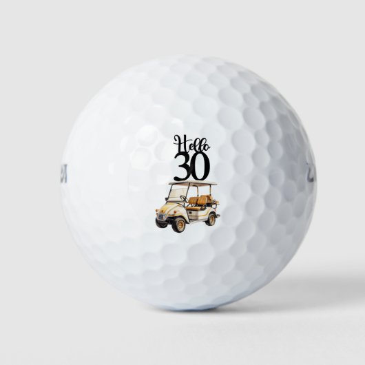 Golfkar voor 30th Birthday Golfer Golfballen (Voorkant)