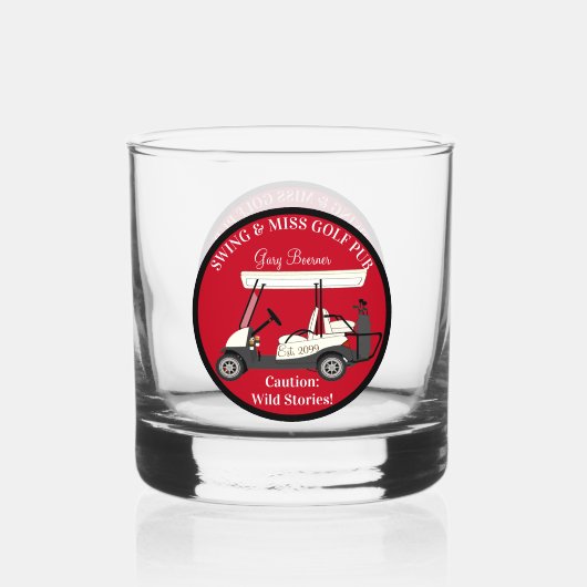 Golfkar Whisky Rocks Drinkware Set Glas (Voorkant)