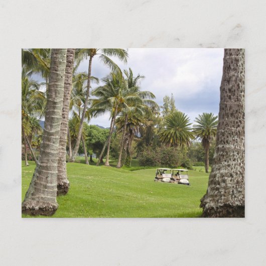 Golfkarren in Poipu Bay, Kauai, Hawaï Briefkaart (Voorkant)