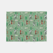 Golfkarren Modern Golfer Golf Theme Pattern Fleece Deken (Voorkant (Horizontaal))