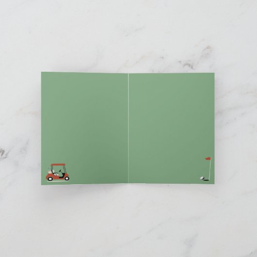 Golfkarren Modern Golfer Golf Theme Pattern Kaart (Binnen)