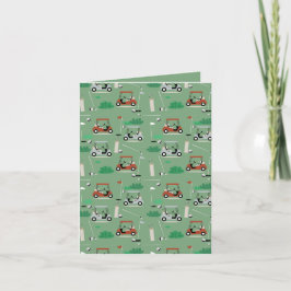 Golfkarren Modern Golfer Golf Theme Pattern Kaart