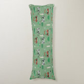 Golfkarren Modern Golfer Golf Theme Pattern Lichaamskussen (Voorkant Verticaal)