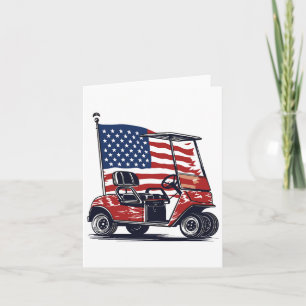 Golfkarret Amerikaanse Vlag 4 juli Sport Patrioti Kaart