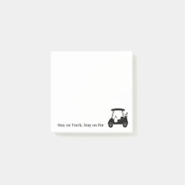 Golfkarretje blijf op koers, blijf op par post-it® notes