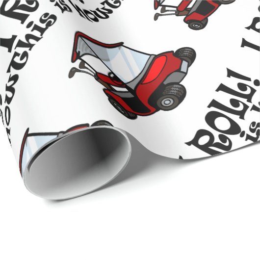 golfkarretje cadeaupapier (Rol Hoek)