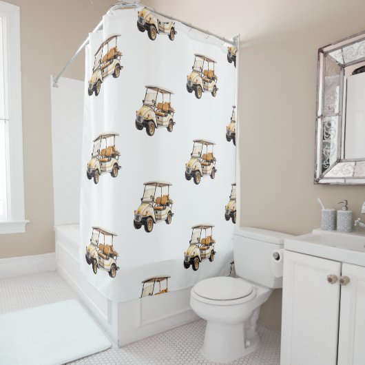 Golfkarretje Douchegordijn (In situ)