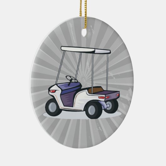 golfkarretje keramisch ornament (Rechts)