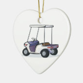 golfkarretje keramisch ornament (Links)