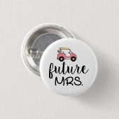 Golfkarretje met Bride-toekomst Ronde Button 3,2 Cm (Voorkant /achterkant)
