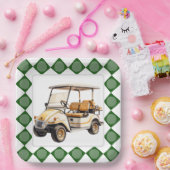 Golfkarretje Papieren Bordje (Feest)