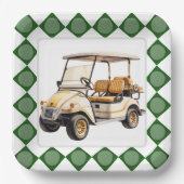 Golfkarretje Papieren Bordje (Voorkant)