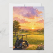 Golfkarretje Pensioenfeestje Kaart (Achterkant)