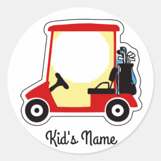Golfkarretje Ronde Sticker