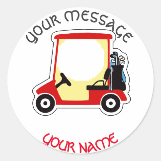 Golfkarretje Ronde Sticker