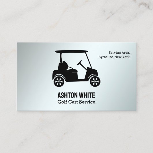 golfkarretje visitekaartje (Voorkant)