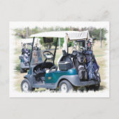 Golfkart Briefkaart (Voorkant)