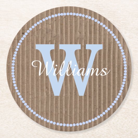 Golfkarton Look Custom Paper Onderzetters (Voorkant)