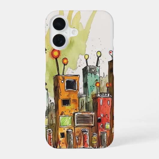 Golfkartonconstructie iPhone 16 Hoesje (Achterkant)