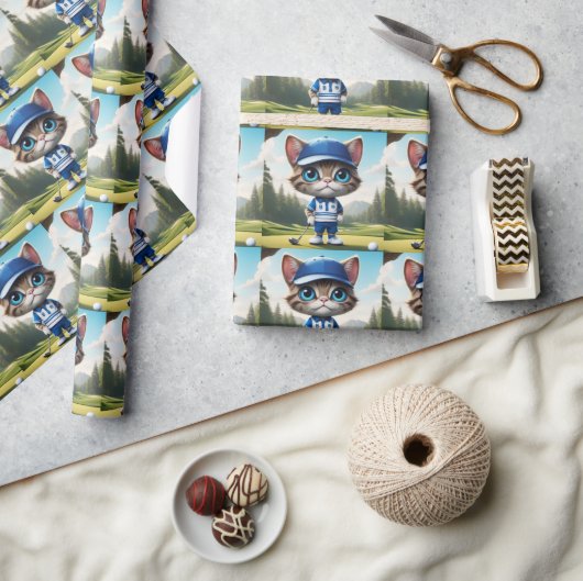 Golfkat Cadeaupapier (Crafts)