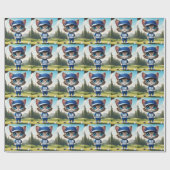 Golfkat Cadeaupapier (Vlak)